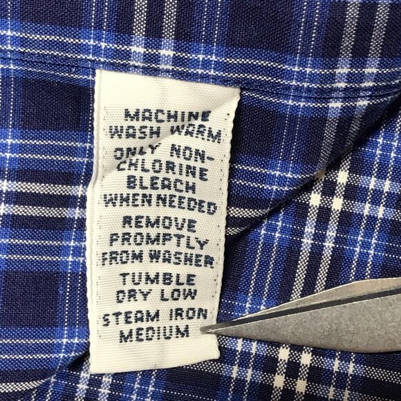 Ralph Lauren Shirt Mens Medium Blue Plaid Blake Button Down Cotton Long Sleeve - Picture 10 of 10